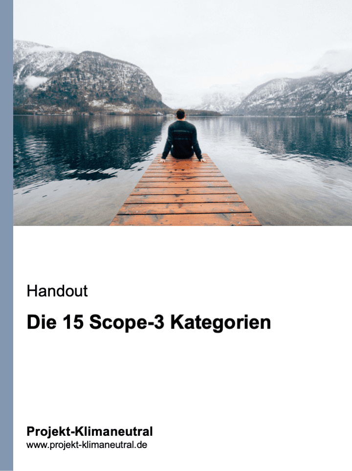 Buchdeckel von Handout "Die 15 Scope-3 Kategorien"